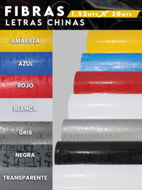 Fibra vinilo letra china